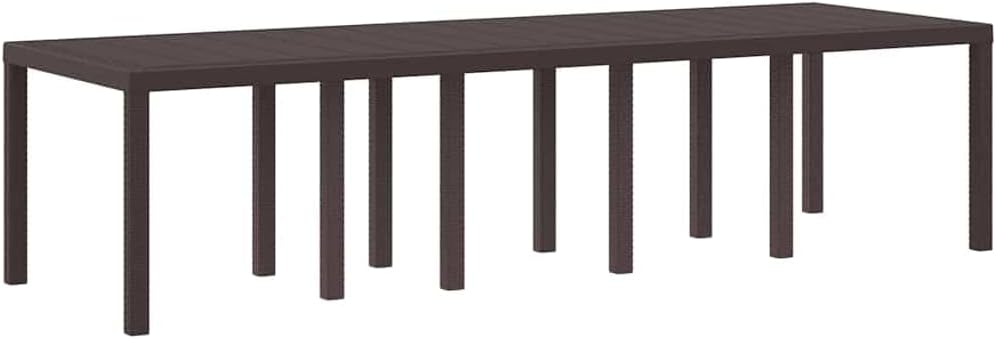 vidaXL Gartentisch, 300 × 100 × 73 cm, Braun, für den Garten