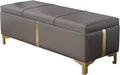 Stilvolle Hocker, 40 cm, klappbar, Leder, für das Schlafzimmer, Ottomane für Schuhaufbewahrung, 15.7in / 40 cm