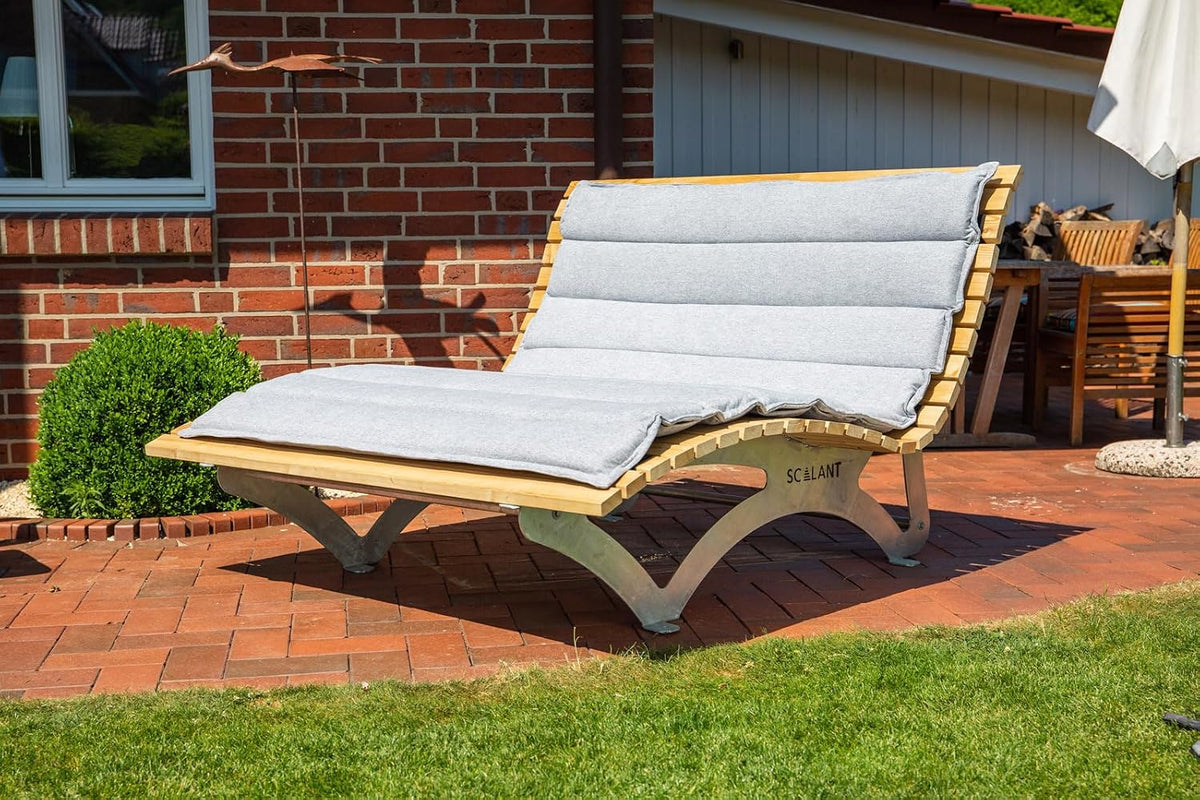 Sofa, 156 × 150 × 99 cm, Holz, für den Garten, für die Terrasse, SCALANT
