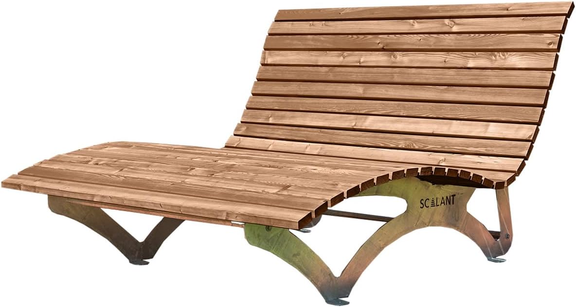 Sofa, 156 × 150 × 99 cm, Holz, für den Garten, SCALANT, für 2-3 Personen