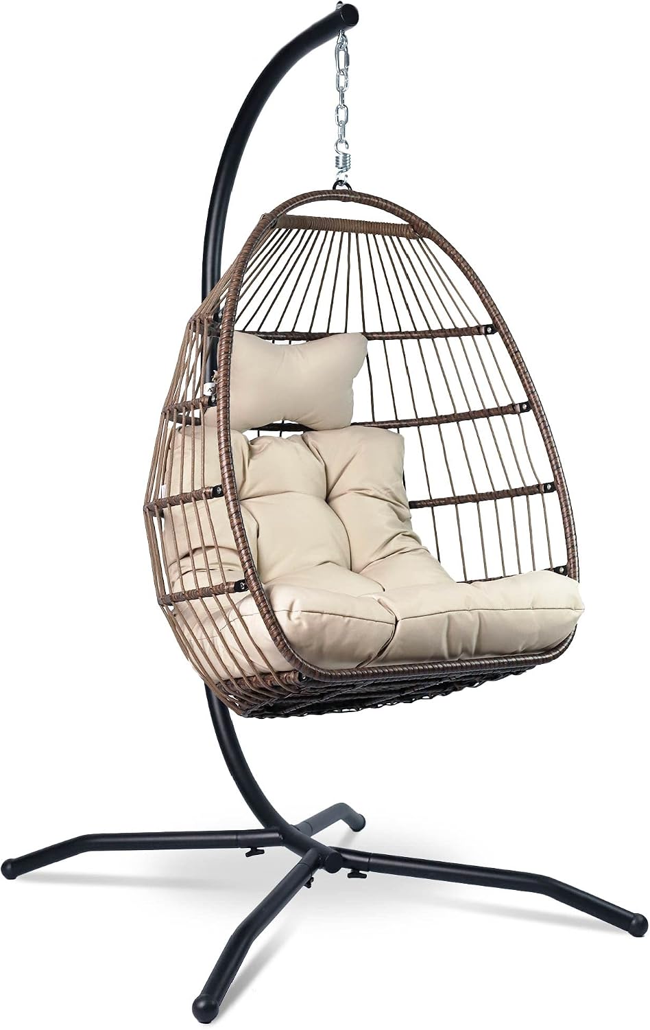 Hängesessel, VITA5, mit Gestell - Rattan Egg Chair - Indoor &