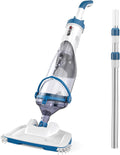 Pool, 34cm, 4200L, kabellos, Enhulk, 2025 Verbesserter 34cm breiter Kopf, Betriebsdauer bis zu 60 Minuten, Poolreiniger mit 3 Filter & Teleskopstange