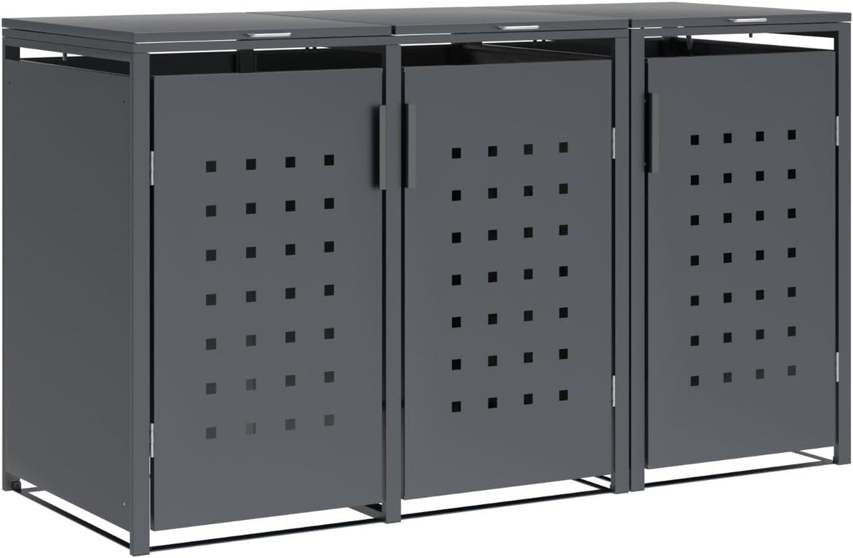 Mülltonnenboxen, 200 × 80 × 116cm, Stahl, DEGAMO