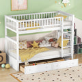 Matratze, 90 × 200cm, mit Schubladen, Holz, Weiß, Kehun, Kehun Kinderbett Etagenbett 90x200 für 2 Kinder