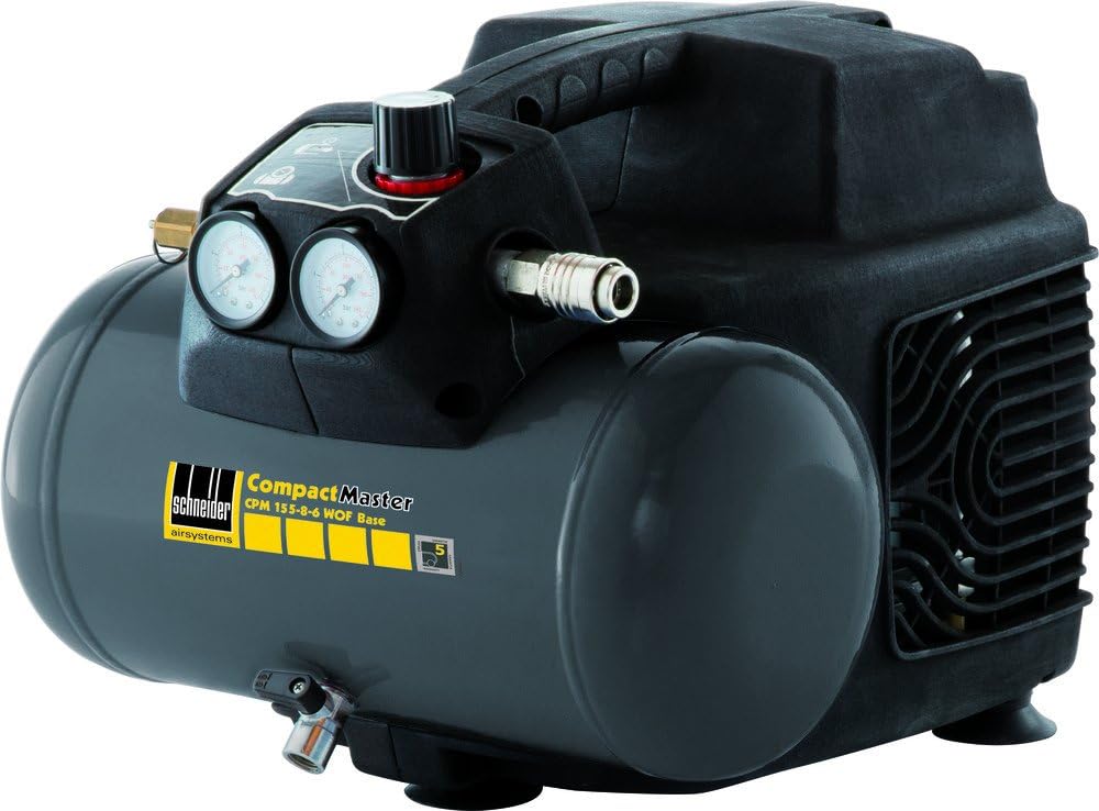 Kompressoren, 8 bar, 90 dB, SCHNEIDER AIRSYSTEMS, 6 Liter Tank, Leistung: 1, 5 PS, Geräuschpegel: 90 dB LwA