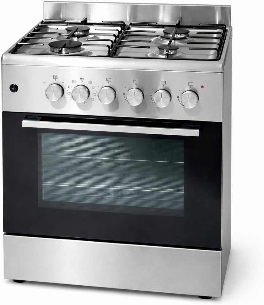 Grill SHGE6060INX, 60 cm, Edelstahl, Gasline, 4-flammigem Gaskochfeld, für Erdgas und Flüssiggas geeignet