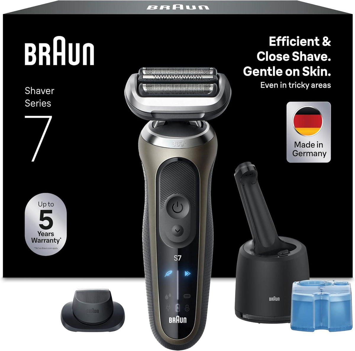 Braun Folienrasierer, Braun Rasierer Herren Elektrisch Series 7, 72-C7200cc