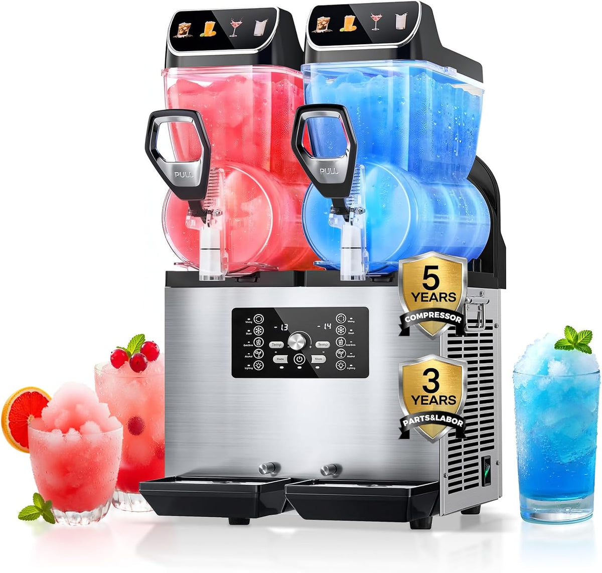 Haushaltsgeräte & Ausrüstung, 30L, FOHERE, 30L Tanks Slush Eis Maschine, Slushie Maschine für Restaurants Café Bars Party