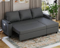 Sofa, Leder, Schwarz, für das Wohnzimmer, Devoko