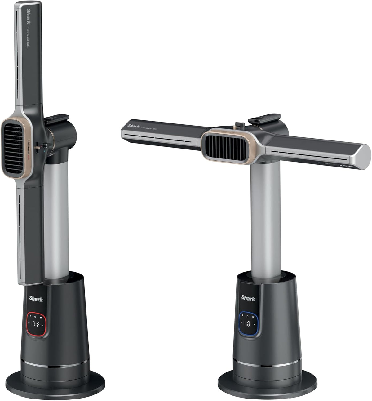 Tower Fans TH202, Shark, TurboBlade Bladeless Tower Fan + Heat, Charcoal,