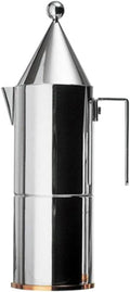 Kaffeemaschine, Edelstahl, Alessi, Alessi 90002/6 La Conica Espressomaschine 6 Tassen Edelstahl