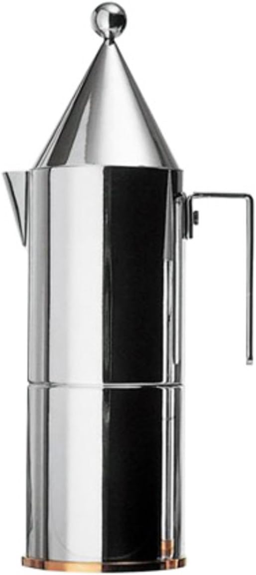 Kaffeemaschine, Edelstahl, Alessi, Alessi 90002/6 La Conica Espressomaschine 6 Tassen Edelstahl