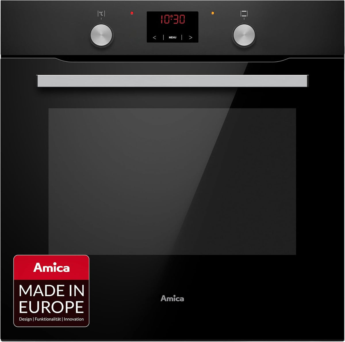 Backöfen, Schwarz, Amica, ABE 9431 SM Einbaubackofen mit Umluft / matt schwarz