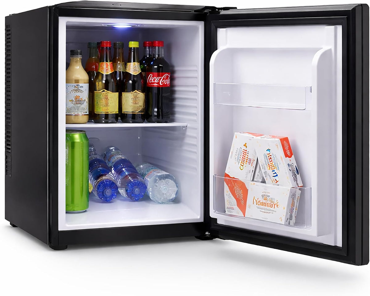Mini-Kühlschrank, 402 × 487 × 537 mm, 52L, mit LED-Beleuchtung, Schwarz, Syntrox Germany, LED Innenbeleuchtung