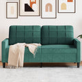 Sofa, 140 cm, Metall, für das Wohnzimmer, Willood, Modern Dunkelgrün 140 cm Samt