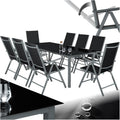 Gartentisch, klappbar, Aluminium, für den Garten, für die Terrasse, tectake, Gartenmöbel Set mit Stuhl und Tisch