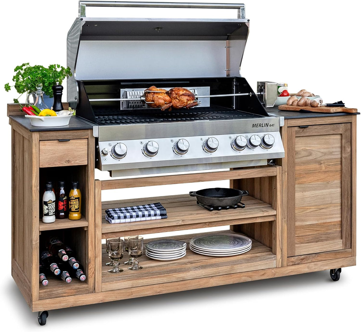 Grill, Edelstahl, für die Küche, GRANDSTATE