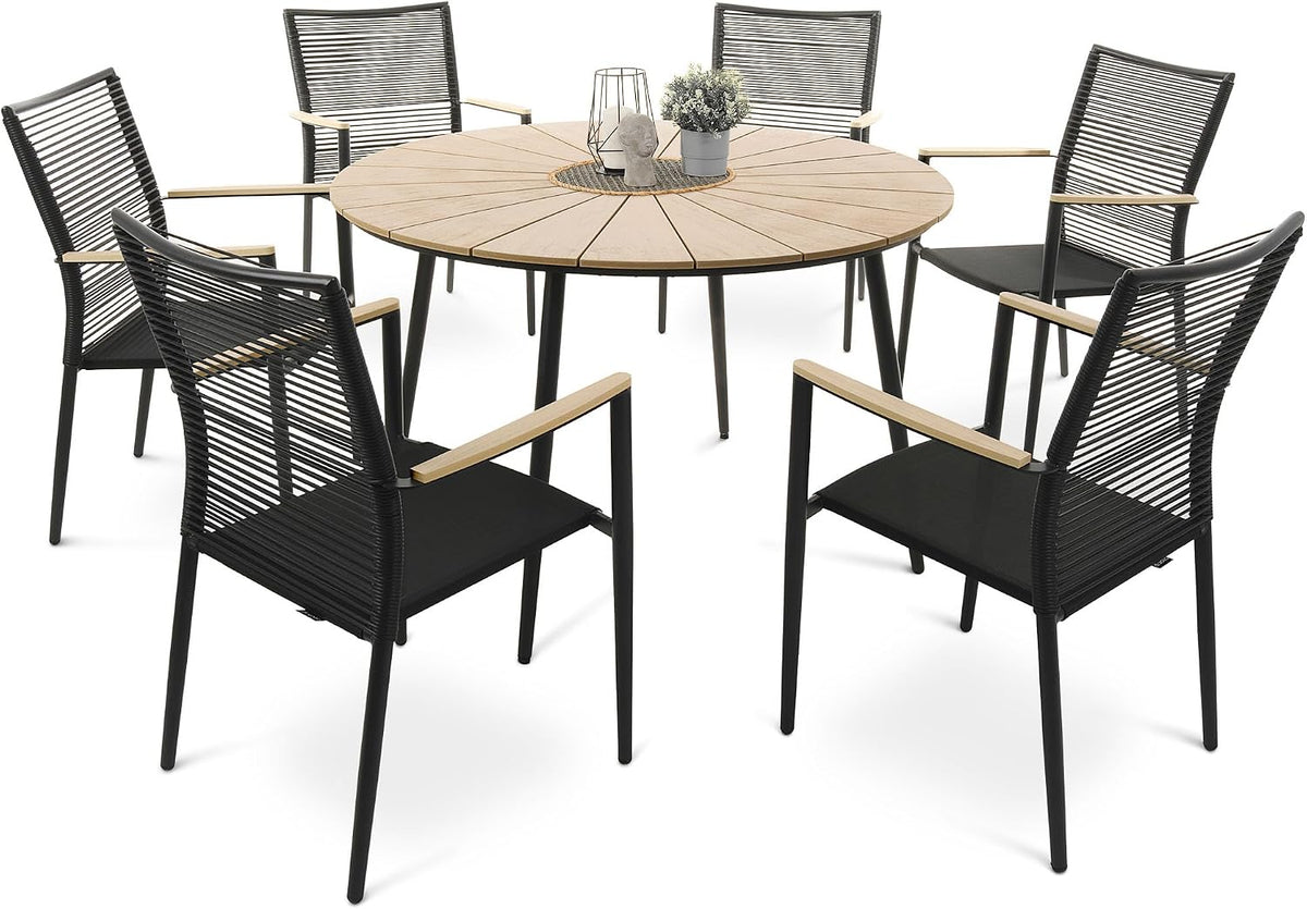 Esssets, Aluminium, Stoff, für den Garten, di volio
