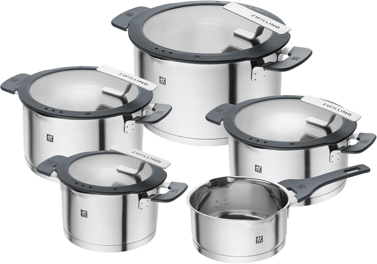 Topfsets, 16 cm, Grau, ZWILLING, ZWILLING Simplify Kochtopf-Set 5-teilig