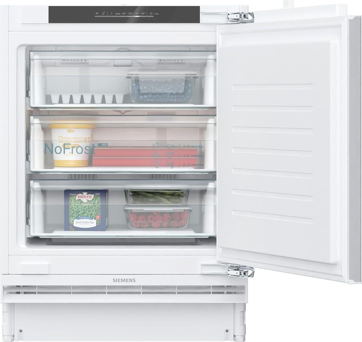 Siemens GU21NADE0 Gefrierschrank, 82 × 59,8 cm, 85 L, NoFrost, Flachscharnier mit Softeinzug, 82 x 59, 85 L Gefrieren