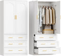 Bedroom Armoires, YUNSCEND, Wooden Armoire Wardrobe Closet with 3 Drawers, 71'Wardrobe Armoire