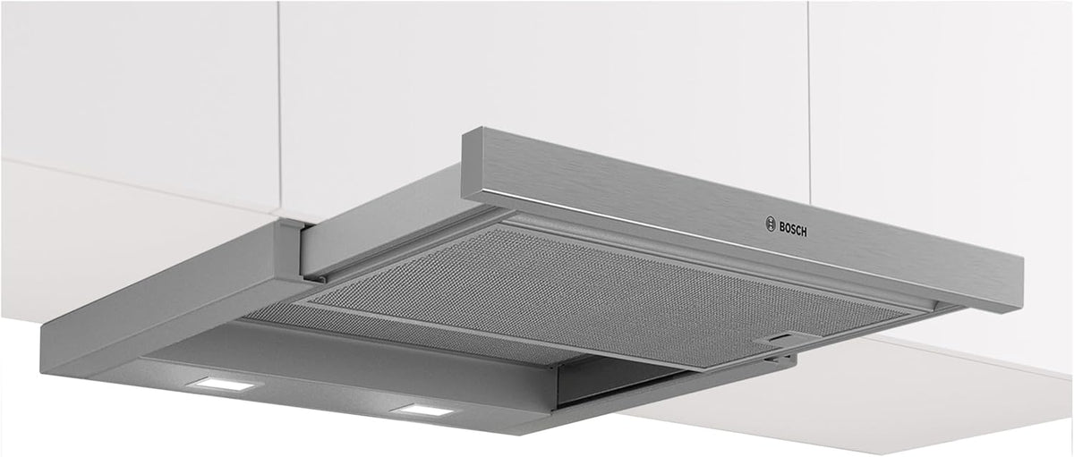 Bosch DFL063W57 Flachschirmhauben, 60 cm, mit LED-Beleuchtung, Silber
