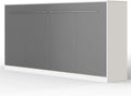Schrank, 90 × 200 cm, Weiß, SMARTBett, SMARTBett Schrankbett Standard Weiss/Anthrazit 90 Horizontal