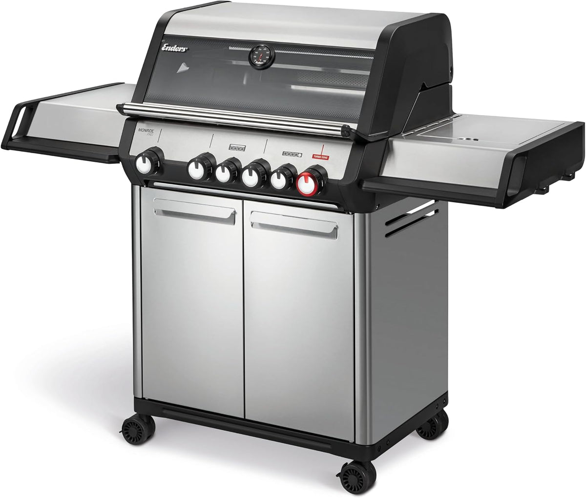 Grill, 800 °C, Edelstahl, Enders, Enders Gasgrill MONROE PRO 4 SIKR TURBO, 4-Edelstahlbrenner, 8362