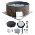 Hot Tubs, MSpa, MSpa Mono 6-Person Round Inflatable Bubble Spa with 2 Covers