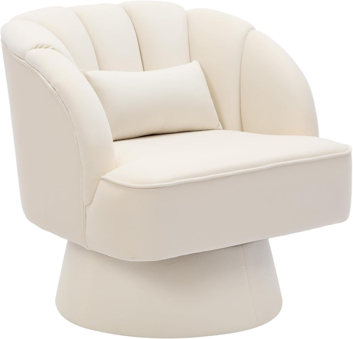 Lounge- & Cocktailsessel, Beige, für das Schlafzimmer, OPULENTHOME, bequemer runder Sessel für Wohnzimmer