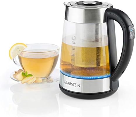 Klarstein Iced Tea Machines, 2200 W, verstellbar, Edelstahl, Glas, 7 Liter, 4 einstellbare Temperaturstufen