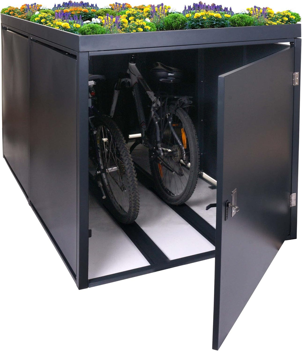 Fahrradhalter- & -ständer HWC, 125 × 208 × 113cm, Stahl, Mendler